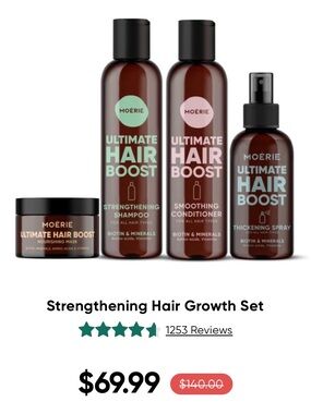 Ultimate Hair Boost Set - Brown with Mint & Pink Labels NEW in BOX